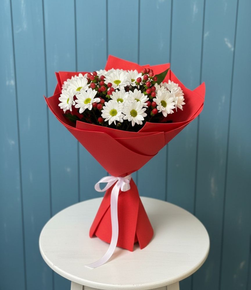 Букет цветов из: Хризантемы в Дубранивке