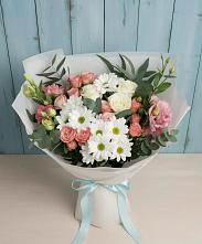 Букет цветов из:  Розы, Лизиантусы и Хризантемы #REPLACE_PRED# Дубранивке