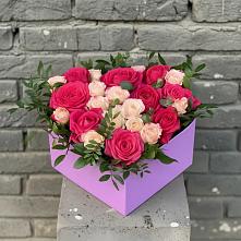 Цветочная композиция из Розы в коробке в Дубранивке