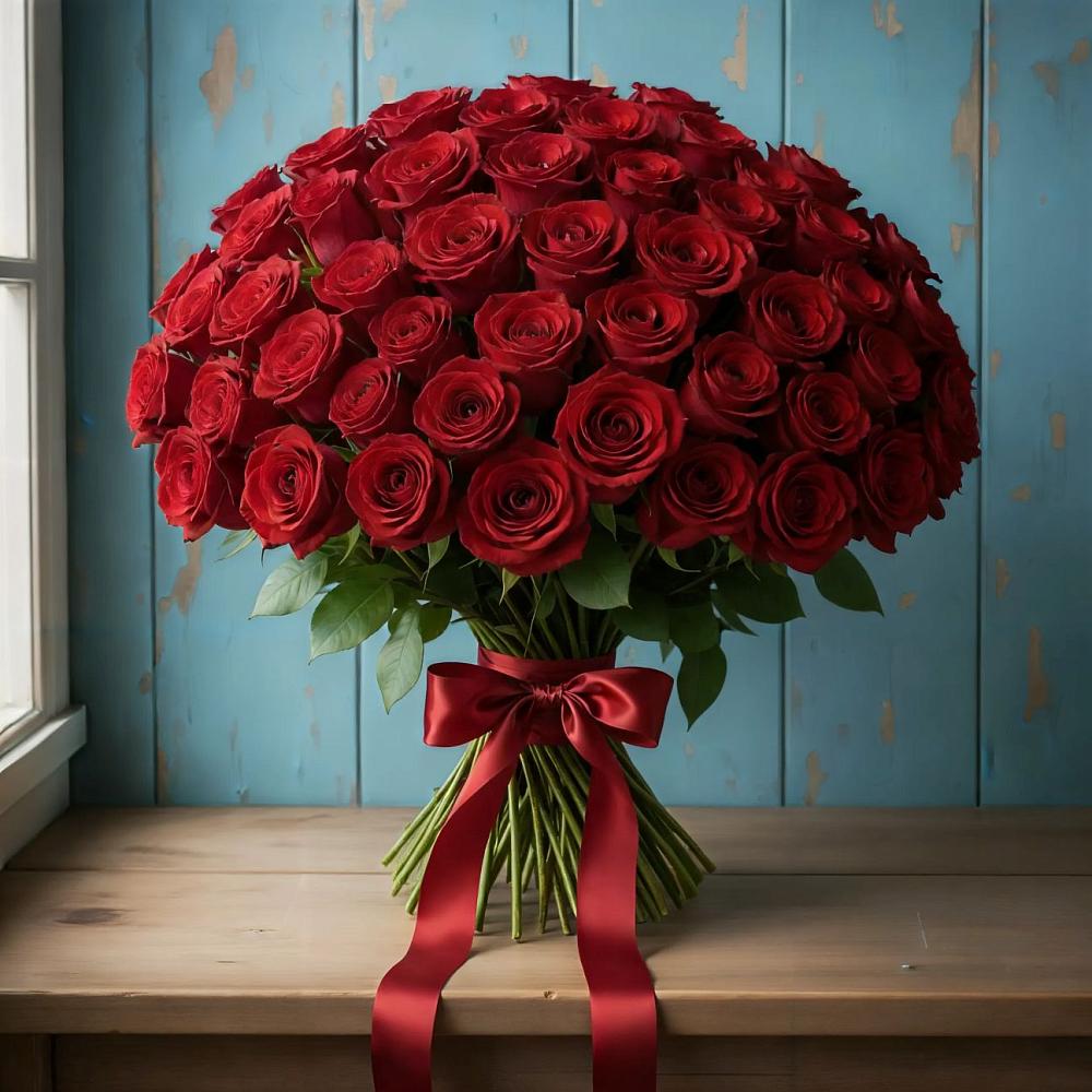 Букет Красные розы Блэк Меджик в Дубранивке