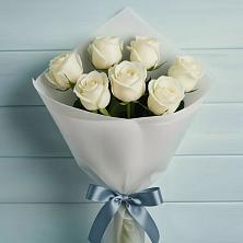Букет 7 Белых роз Эдлесс Лав в Дубранивке