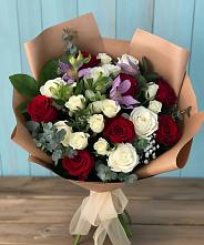 Букет цветов из:  Розы и Альстромерии #REPLACE_PRED# Дубранивке