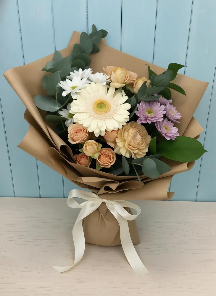Букет цветов из: Герберы и Хризантемы в Дубранивке