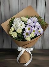 Букет цветов из:  Хризантемы и Розы в Дубранивке