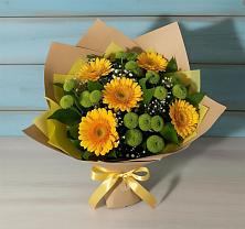 Букет цветов из:  Герберы и Хризантемы в Дубранивке