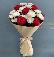 Букет цветов из:  Розы и Хризантемы в Дубранивке