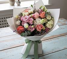 Букет цветов из:  Розы, Лизиантусы и Гвоздики #REPLACE_PRED# Дубранивке