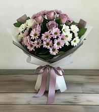 Букет цветов из:  Хризантемы и Розы в Дубранивке