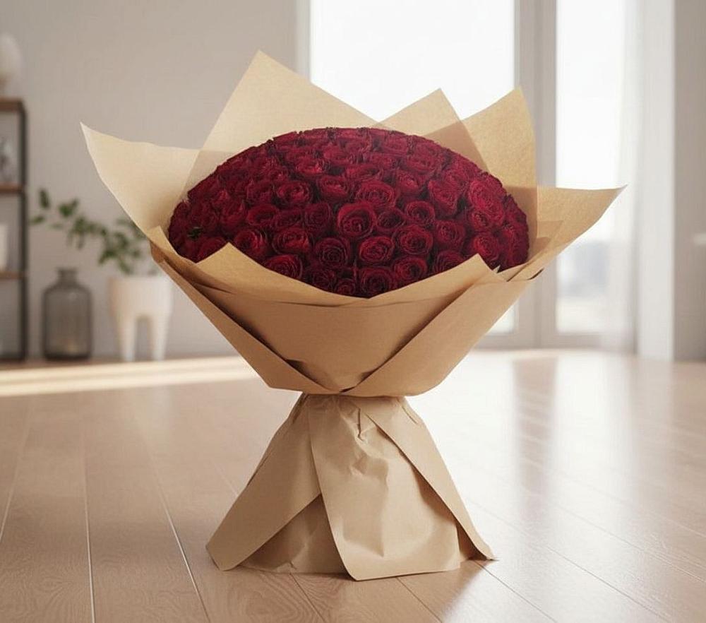 Букет 101 Красная роза в Дубранивке