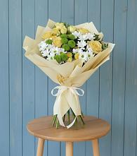 Букет цветов из:  Хризантемы и Розы #REPLACE_PRED# Дубранивке