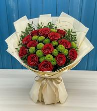 Букет цветов из:  Розы и Хризантемы #REPLACE_PRED# Дубранивке