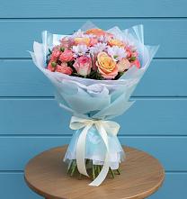 Букет цветов из:  Хризантемы и Розы в Дубранивке