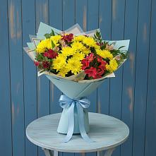 Букет цветов из:  Альстромерии и Хризантемы #REPLACE_PRED# Дубранивке